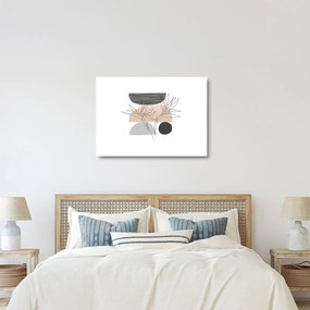 Üveg kép - Vonal művészet virágok N⁰2 (70x50 cm)