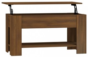 barna tölgyszínű szerelt fa dohányzóasztal 101x49x52 cm