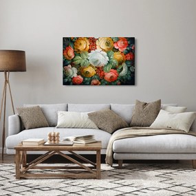 A festett virágcsokor képe (90x60 cm)