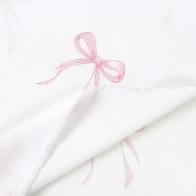 Goldea pamut ágyneműhuzat - rózsaszín masnik 140 x 200 és 70 x 90 cm