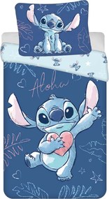 Disney Lilo és Stitch, A csillagkutya Aloha Blue ágyneműhuzat 140×200cm, 70×90 cm