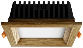 APLED - LED Lámpa SQUARE WOODLINE LED/6W/230V 3000K 12x12 cm tölgy tömör fa