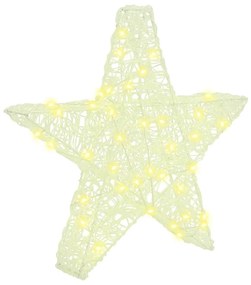 3D Csillag 50 LED-del Meleg fehér 55 x 53.5 x 10 cm Akril