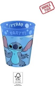 Disney Lilo és Stitch, A csillagkutya Angel micro prémium műanyag pohár szett 4 db-os 250 ml