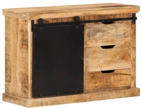 tömör nyers mangófa tálalószekrény 80x30x55 cm