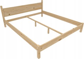 Ágy 140x200 Leaf Fa keret ágyrács nélkül Nyers Egyszerű Scandi Eco