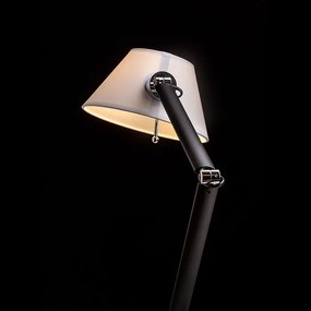 RENDL MONTANA stolní bílá/černá chrom 230V LED E27 11W