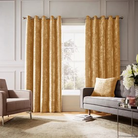 Sárga zsenília termo függöny szett 2 db-os 168x229 cm Selene Luxury Chenille – Hyperion