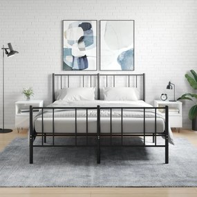 2 db magasfényű fehér szerelt fa éjjeliszekrény 40x35x50 cm