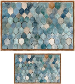 Kék fürdőszobai kilépő szett 2 db-os 60x100 cm – Foutastic