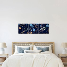 Kép - Őszi virágok (órával) (90x30 cm)