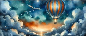 Kép - Repülés az éjjeli ég alatt (120x50 cm)