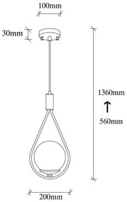 Függőlámpa üveg búrával Sessiz – Opviq lights