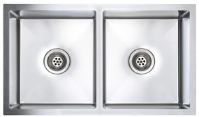 vidaXL kézzel készített rozsdamentes acél konyhai mosogató