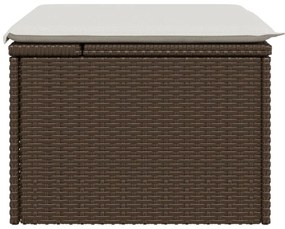 vidaXL barna polyrattan kerti szék párnával 55 x 55 x 37 cm