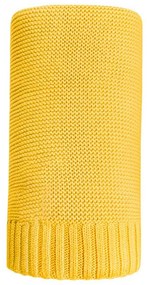 Bambusz kötött takaró NEW BABY 100x80 cm sárga