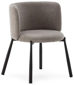 Szürke kárpitozott étkezőfotel szett 2 db-os Ginny – MOME