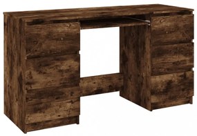 füstös tölgy színű szerelt fa íróasztal 140 x 50 x 77 cm