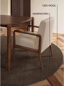 Barna kézi szövésű gyapjú kerek szőnyeg ø 160 cm Greenwich – Ted Baker