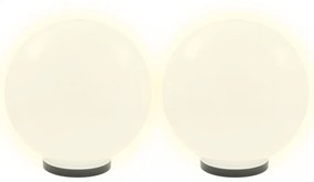 4 db LED gömblámpa 40 cm PMMA
