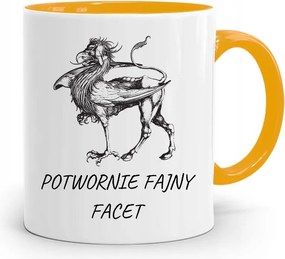 Sárga Bögre Fiúnak Szörnyen Vagány Srác nyomott mintával