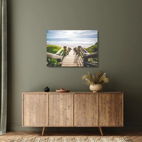Kép - Bejárat a strandra (üvegen) (70x50 cm)