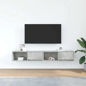 2 db betonszürke szerelt fa TV-szekrény 80x31x25,5 cm