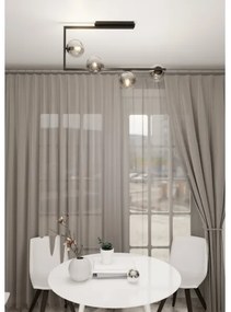 Csillár rúdon SOMA 4xE14/10W/230V fekete/szürke