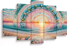 Kép – Naplemente mozaik (150x105 cm)