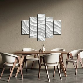 Kép - 3D fehér hullámok (150x105 cm)