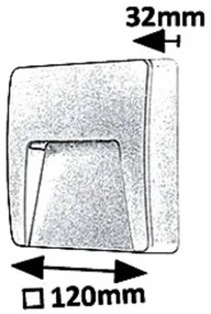 Rabalux 8893 - LED Kültéri fali lámpa TRENTO LED/3W/230V IP65