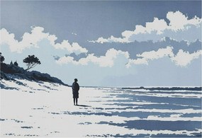 Flizelin tapéta Flizelin Fali Prémium Strand csend 152x104 Ragasztó