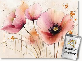 Fotótapéta Flizelina Természet Korall Virágok Pipacsok Glamour 254x184 ragasztó