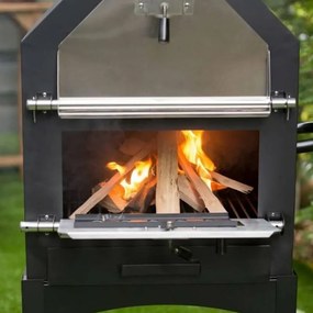 Italia multifunkciós kerti grill, füstölő, pizza sütő