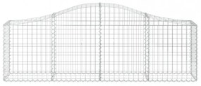 12 db íves horganyzott vas gabion kosár 200x30x60/80 cm