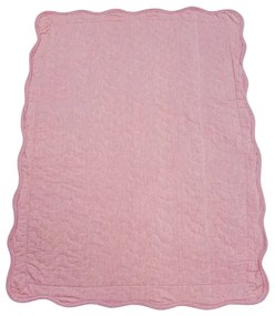 Deluxe pamut ágytakaró világos rózsaszín TiaHome - 220x240cm + 2ks 50x70cm