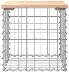 tömör fenyőfa gabion kerti pad 43x44x42 cm