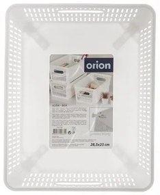 Orion NESTA műanyag, egymásba rakható kosár, 28,5 x 23 x 12 cm, fehér, M