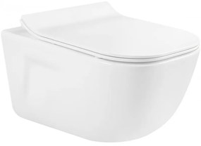 Mexen MARGO, függő wc lassan süllyedő wc ülőkével, 51 x 35 cm, fehér, 30420800