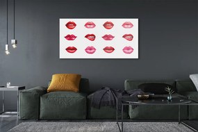 Üvegképek Vörös és rózsaszín ajkak 120x60cm