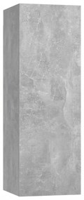 betonszürke szerelt fa TV-szekrény 30,5 x 30 x 90 cm