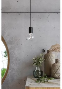 Sollux SL.0372 - Csillár zsinóron EDISON 7 7xE27/60W/230V pók fekete