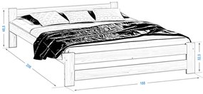 Fa ágy 160x200cm Ran VitBed tölgy
