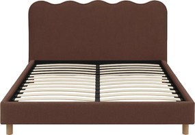 Ágy 160x200 cm méretben, vörösesbarna színben IZMIR