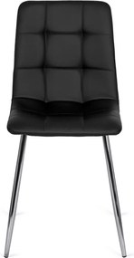 Krzesło ENZO Czarne Ekoskóra