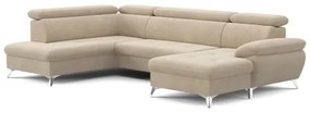 CATANIA U alakú, balos, tárolós sarokkanapé, bézs