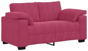 bordó bársony loveseat kanapé 120 cm