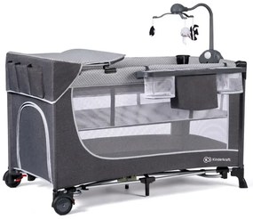 KINDERKRAFT - Utazó kiságy LEODY ezüst