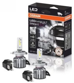 LED lámpa , égő , autó izzó , fényszóró , 2 db-os csomag , H4 , 15 Watt , hideg fehér , Plug&amp;Play , OSRAM LEDriving TRUCK
