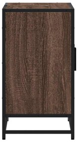 barna tölgy szerelt fa fürdőszobai mosdószekrény 90x33x60 cm